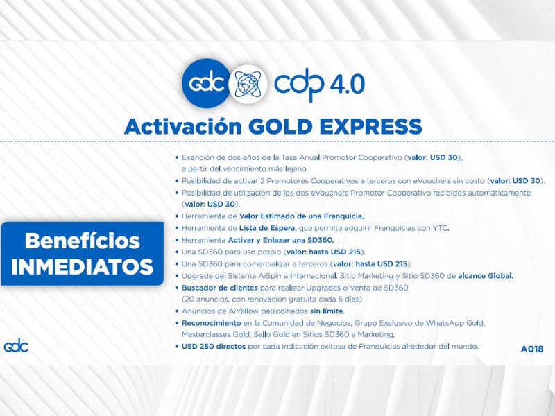 ACTIVACIÓN promotor gold express