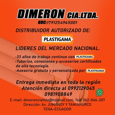 DIMERON CIA. LTDA - Distribuidor Plastigama Wavin 